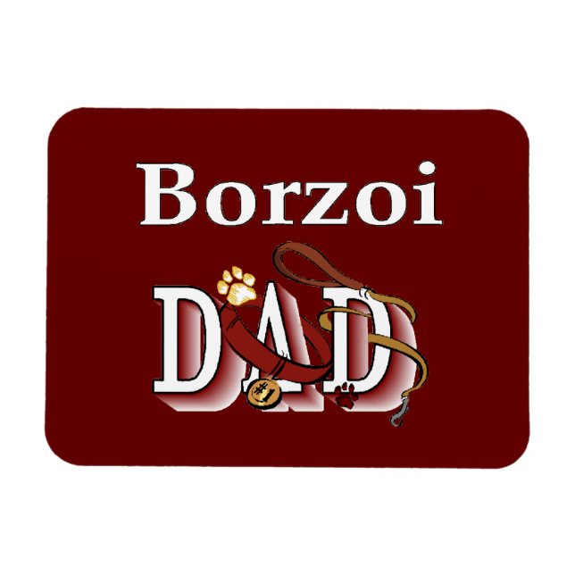Borzoi Dad Magnet (Horizontal)