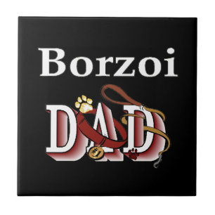 Borzoi Dad Tile