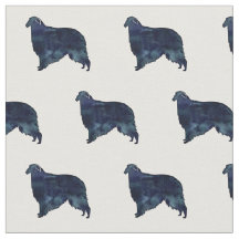 Borzoi Dog Black Watercolor Silhouette