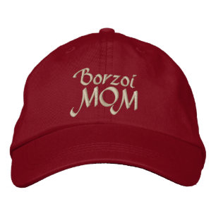Borzoi Dog MOM Embroidered Hat