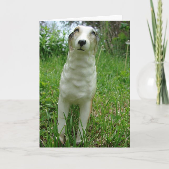 Borzoi Figurine Card (Front)