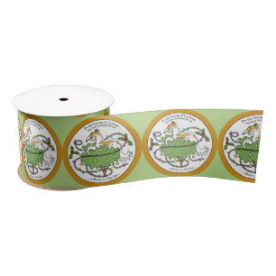 Borzoi First Day of Christmas Satin Ribbon
