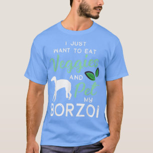 Borzoi Funny Vegan Dog Lover Owner Xmas Birthday G T-Shirt