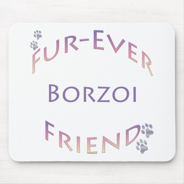 Borzoi Furever Mouse Mat (Front)