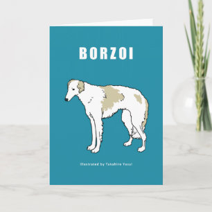 Borzoi Greeting Card