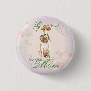 Borzoi Heart Mum 3 Cm Round Badge