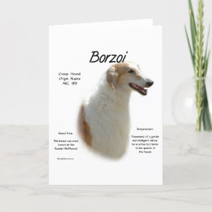 Borzoi History Design Holiday Card