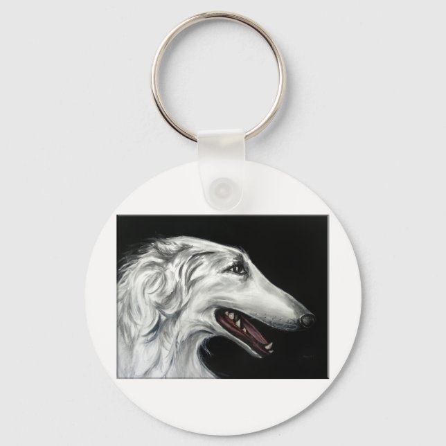 borzoi key ring (Front)