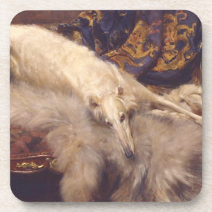 Borzoi Lounging 6 Piece Coaster Set
