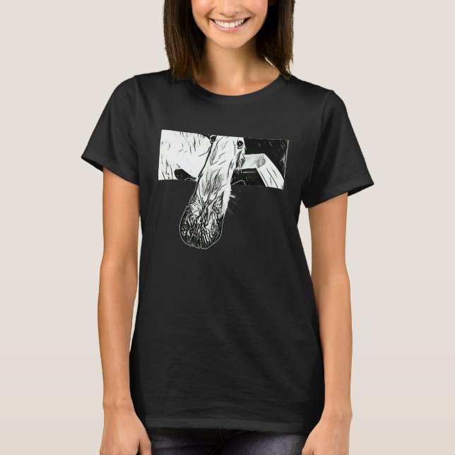 BORZOI MEME LONG NOSE DOG T-Shirt (Front)