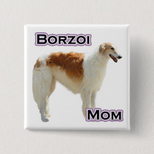 Borzoi Mum 4 - Button