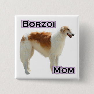 Borzoi Mum 4 - Button
