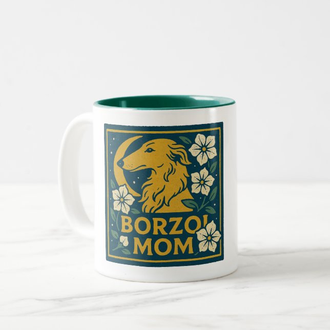 Borzoi Mum                                         Two-Tone Coffee Mug (Front Left)