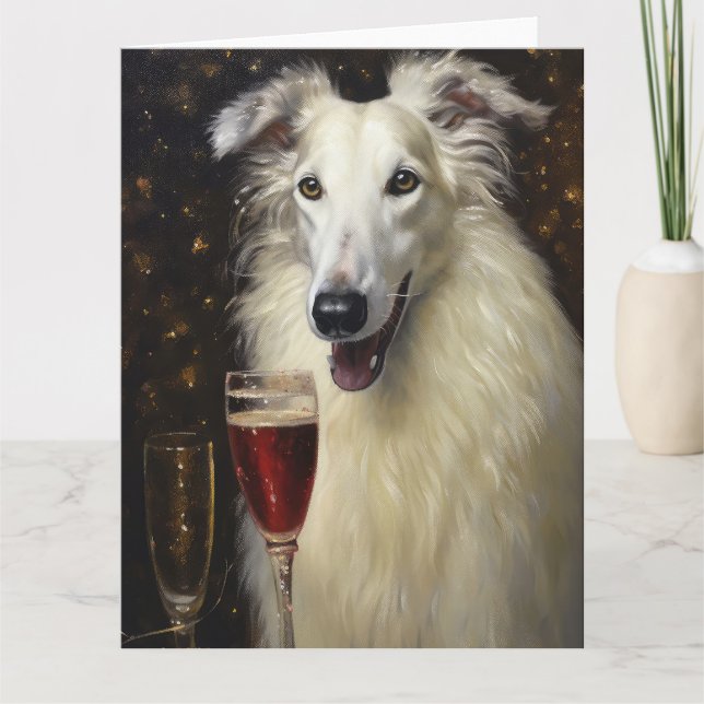 Borzoi New Year Card (Front)