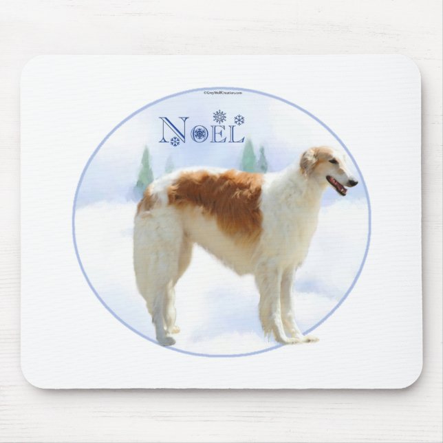 Borzoi Noel Mouse Mat (Front)