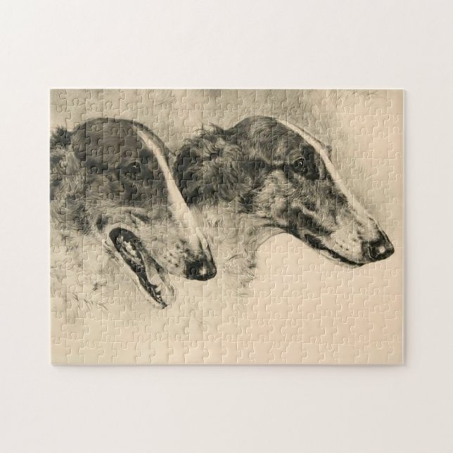 Borzoi Pair Jigsaw Puzzle (Horizontal)