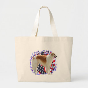 Borzoi Patriot Large Tote Bag
