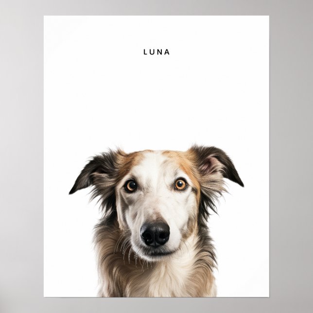 Borzoi Personalised Print (Front)