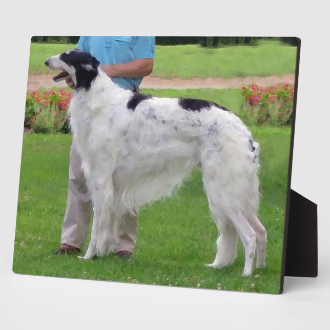Borzoi Portrait Plaque (Side)