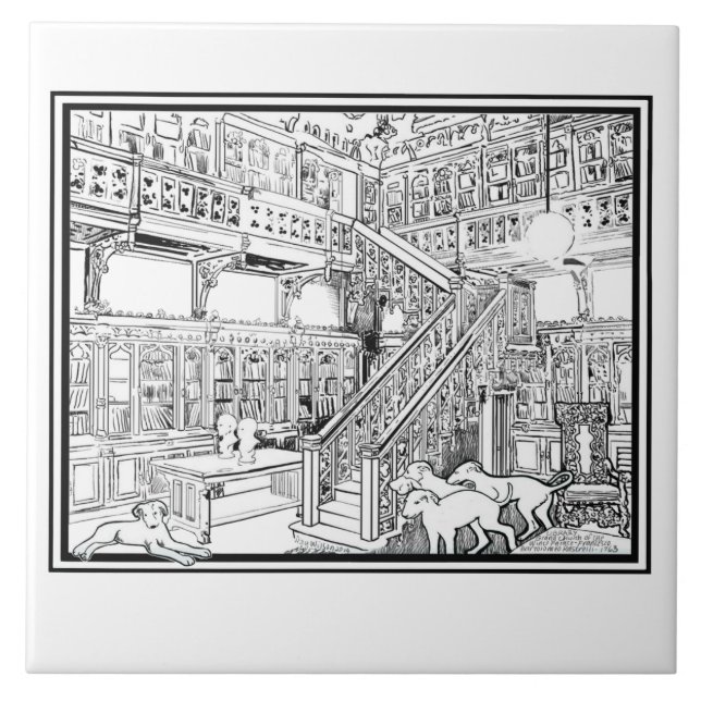 Borzoi puppies tile (Front)