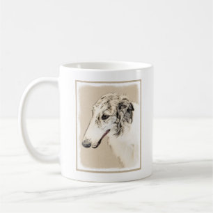Borzoi (Silver Brindle) Painting Original Dog Art Coffee Mug