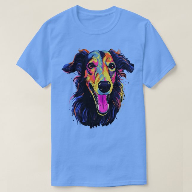 Borzoi Smiling T-Shirt (Design Front)