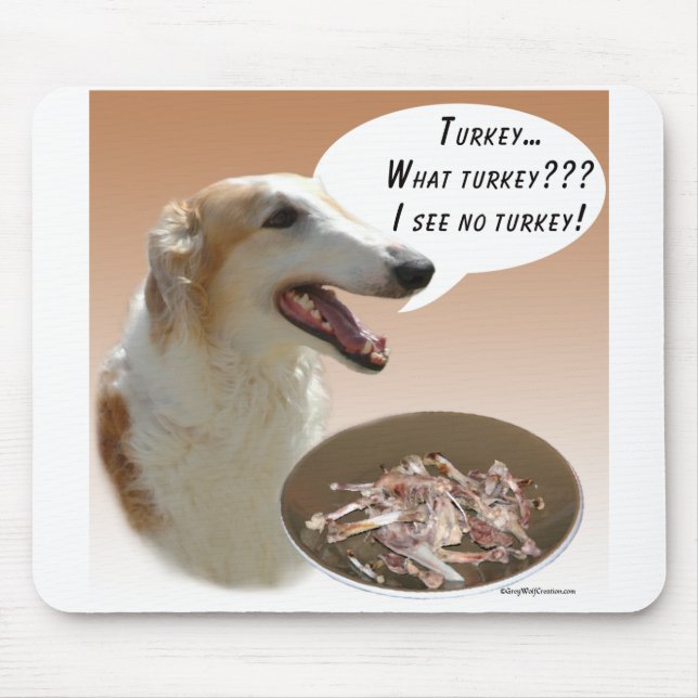 Borzoi Turkey Mouse Mat (Front)