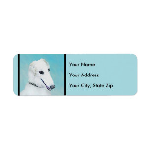 Borzoi (White) Painting - Cute Original Dog Art