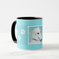 Borzoi (White) Painting - Cute Original Dog Art