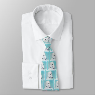 Borzoi (White) Painting - Cute Original Dog Art Tie