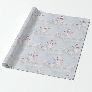 Borzoi Wolfhound Dog Art Christmas Wrapping Paper