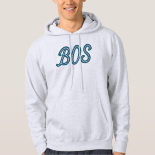 BOS Boston Airport Code – Retro Travel & Aviation Hoodie