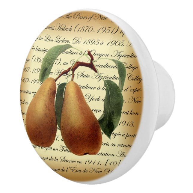 Bosc Pears~Léon Leclerc~Ulysses Prentiss Hedrick~  Ceramic Knob (Right)