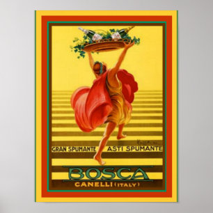 Bosca Asti Spumante Vintage Ad Poster 12 x 16