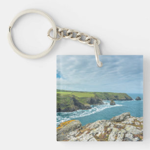 Boscastle on the Atlantic coast of Cornwall, UK. Key Ring