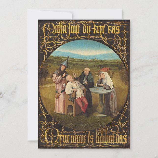 Bosch Hieronymus - Extracting The Stone Of Madnes Thank You Card (Front)