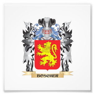 Boscher Coat of Arms - Family Crest Photo Print