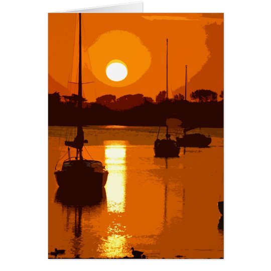 Bosham retro poster-style card