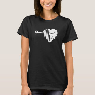 Boshih Dog Paw Heartbeat Pet Owner Veterinarian T-Shirt