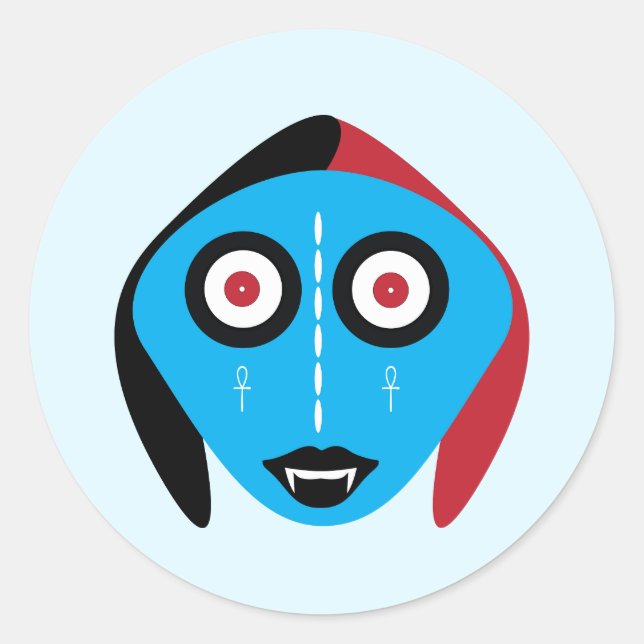 Bosigo Blue Stickers (Round) (Front)