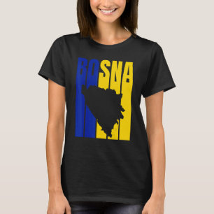 Bosna Silhouette Bosnian Flag T-Shirt