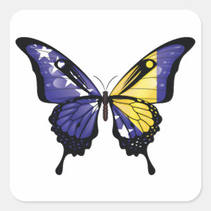 Bosnia And Herzegovina Butterfly Flag Sticker