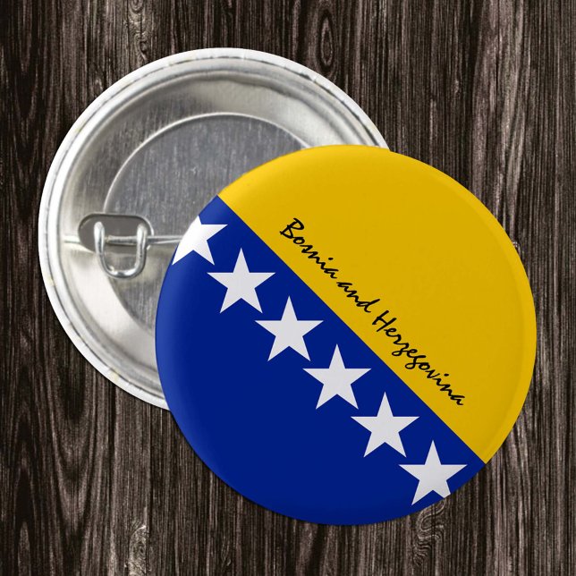 Bosnia and Herzegovina button, patriotic Flag 3 Cm Round Badge (Creator Uploaded)