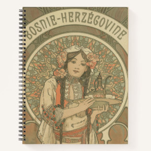 Bosnia and Herzegovina by Alphonse Mucha (1900) Notebook