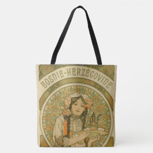 Bosnia and Herzegovina by Alphonse Mucha (1900) Tote Bag