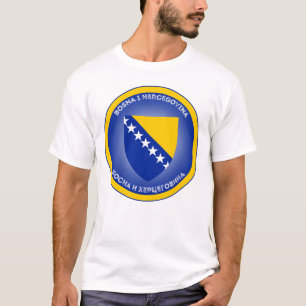 Bosnia and Herzegovina Coat of Arms Circle Shape T-Shirt