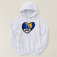 Bosnia and Herzegovina Country Code Flag Heart BIH
