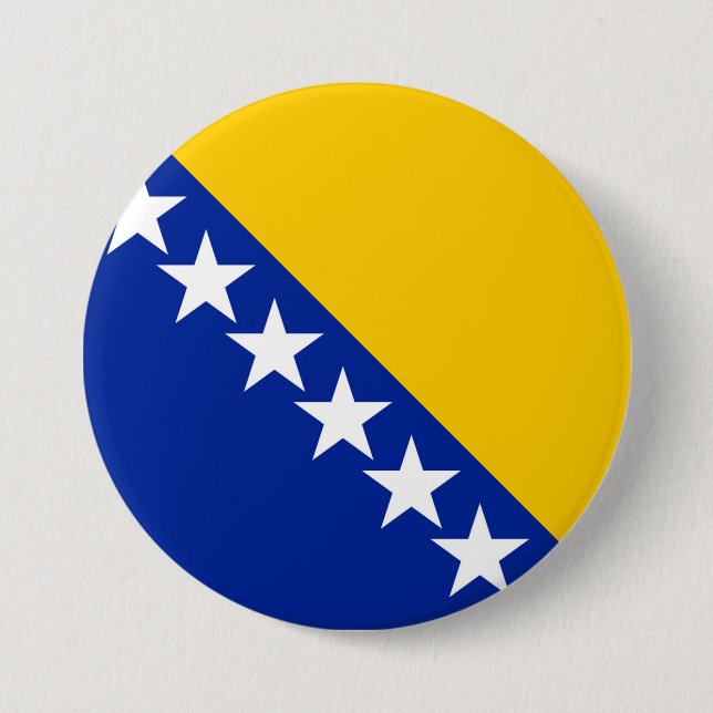 Bosnia and Herzegovina Flag 7.5 Cm Round Badge (Front)