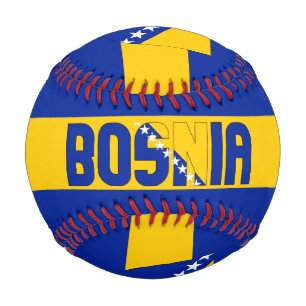 Bosnia and Herzegovina Flag and Coat of Arms Baseball