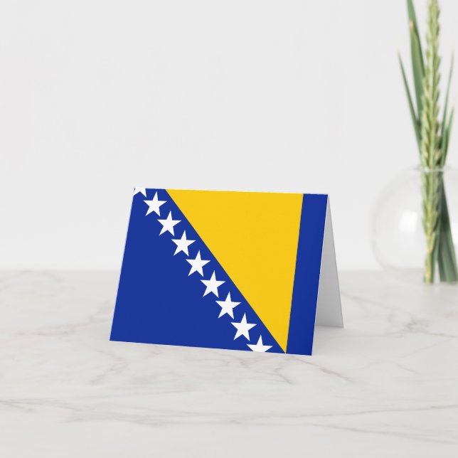 Bosnia and Herzegovina Flag Card (Front)